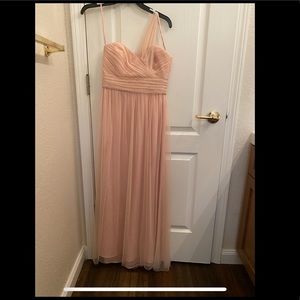 Amsale Tulle One Shoulder Bridesmaid Gown G836U